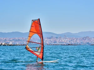 Bautismo en Windsurf en la Ría de Pontevedra, Galicia
